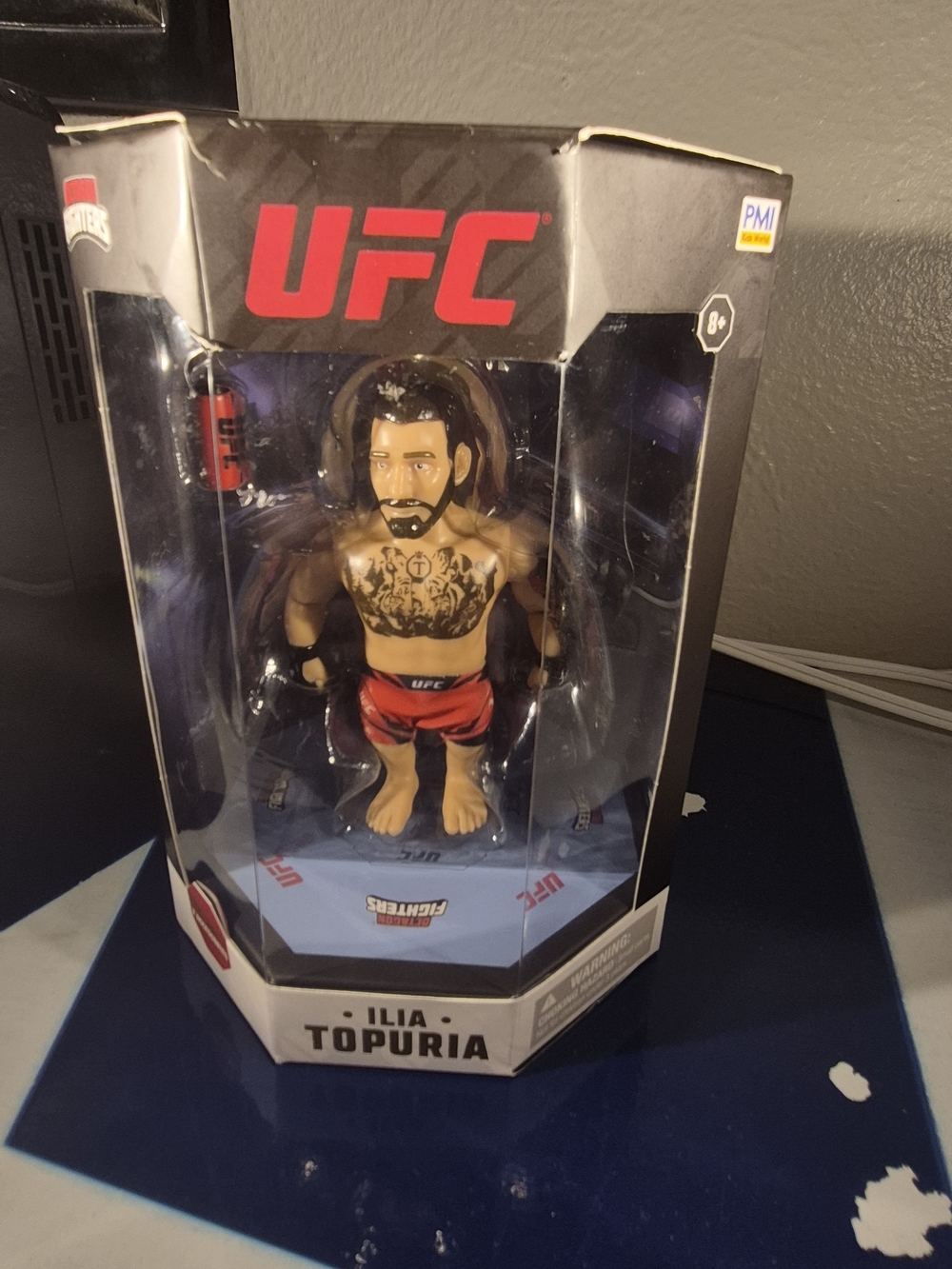 UFC Ilia Topuria Figure - Red Shorts, Black Tattoos